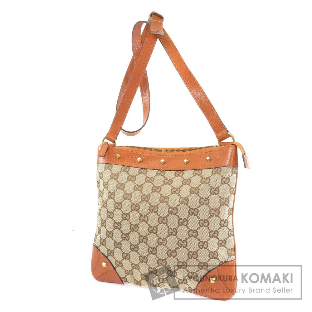 Gucci GG studded shoulder bag canvas